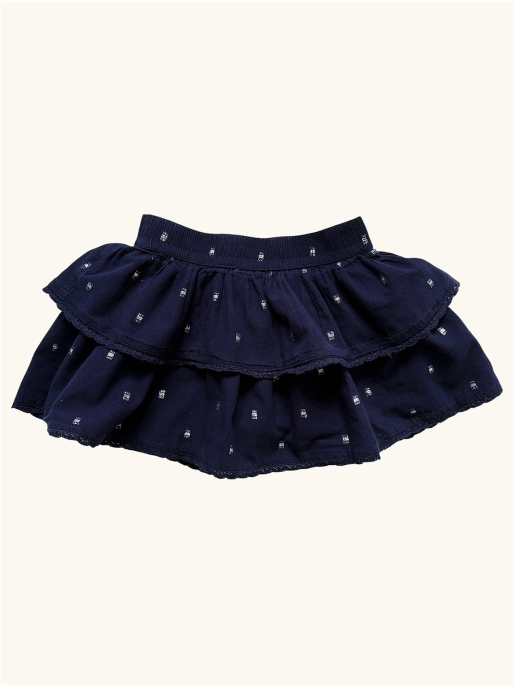 Gap Kids Navy Tiered Skort with Built-In Shorts | XS (4-5Y)